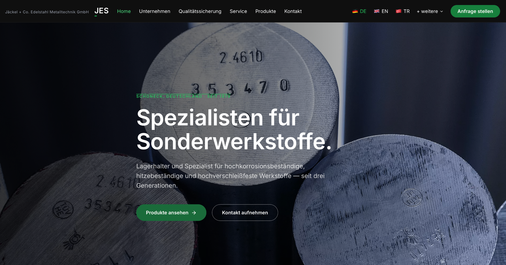 JES Trading website